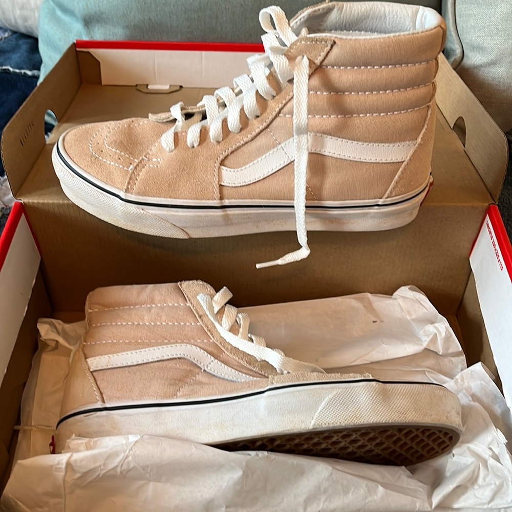 Light Pink High Top Vans
